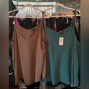 Torrid Sophie Cami Set - Teal and Taupe